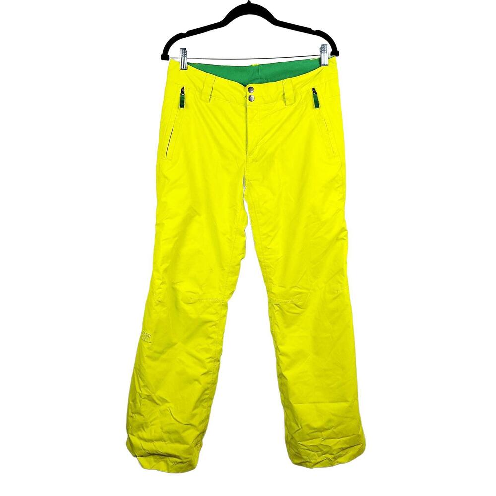 The North Face HyVent Snow Pants Womens Neon Yellow Lime Green Ski Snowboard